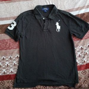 Black polo short sleeve shirt for boys M(10-12)